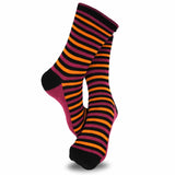 TeeHee Socks Women's Casual Polyester Crew Thin Ministripes 12-Pack (1118898)