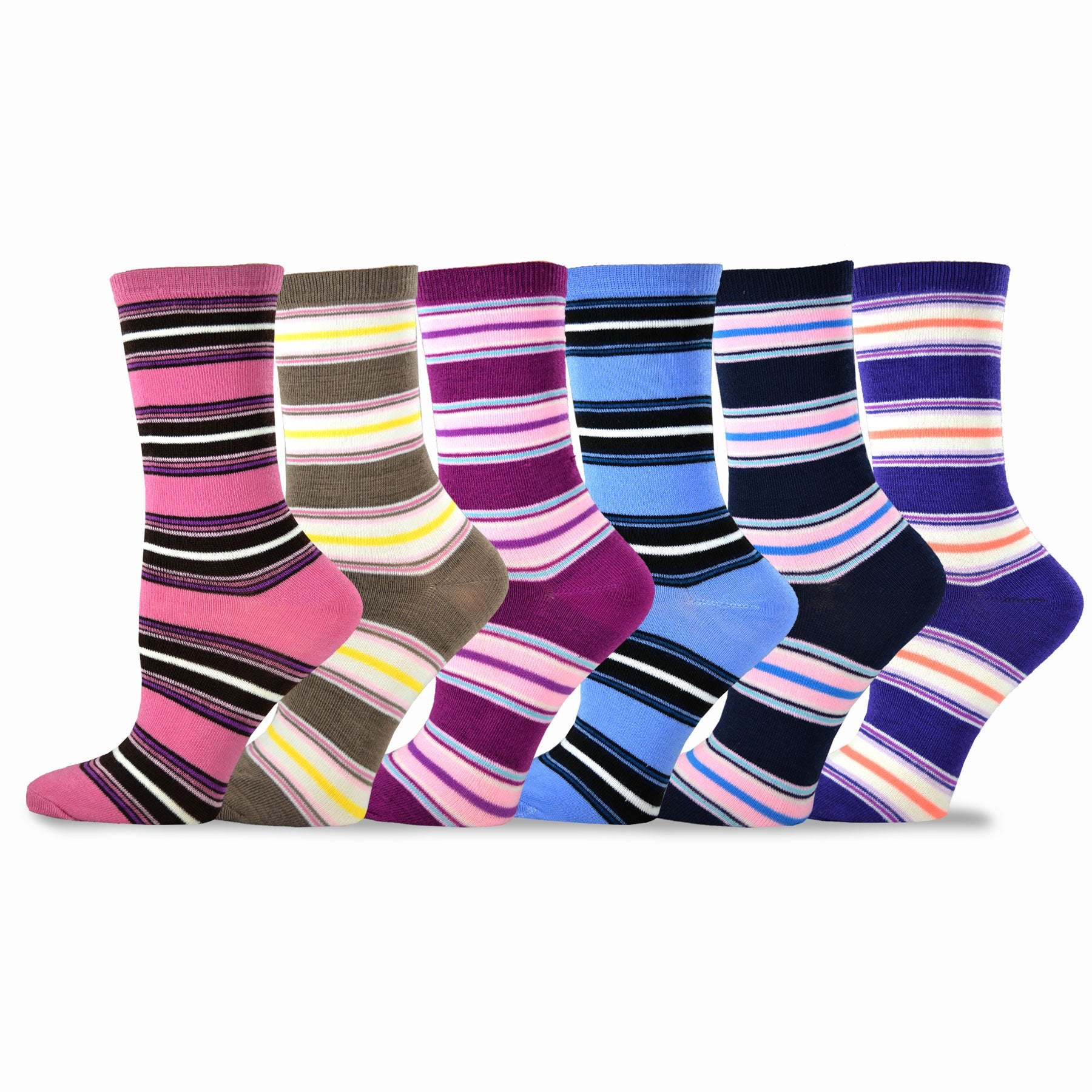 TeeHee Socks Women's Casual Cotton Short Crew Lace Top 4-Pack (10403)
