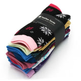 TeeHee Socks Women's Casual Polyester Crew Snowflake 6-Pack (11636)