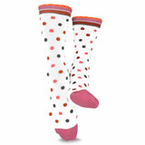 TeeHee Socks Women's Casual Polyester Crew Polka Dots Scallop 6-Pack (11637)