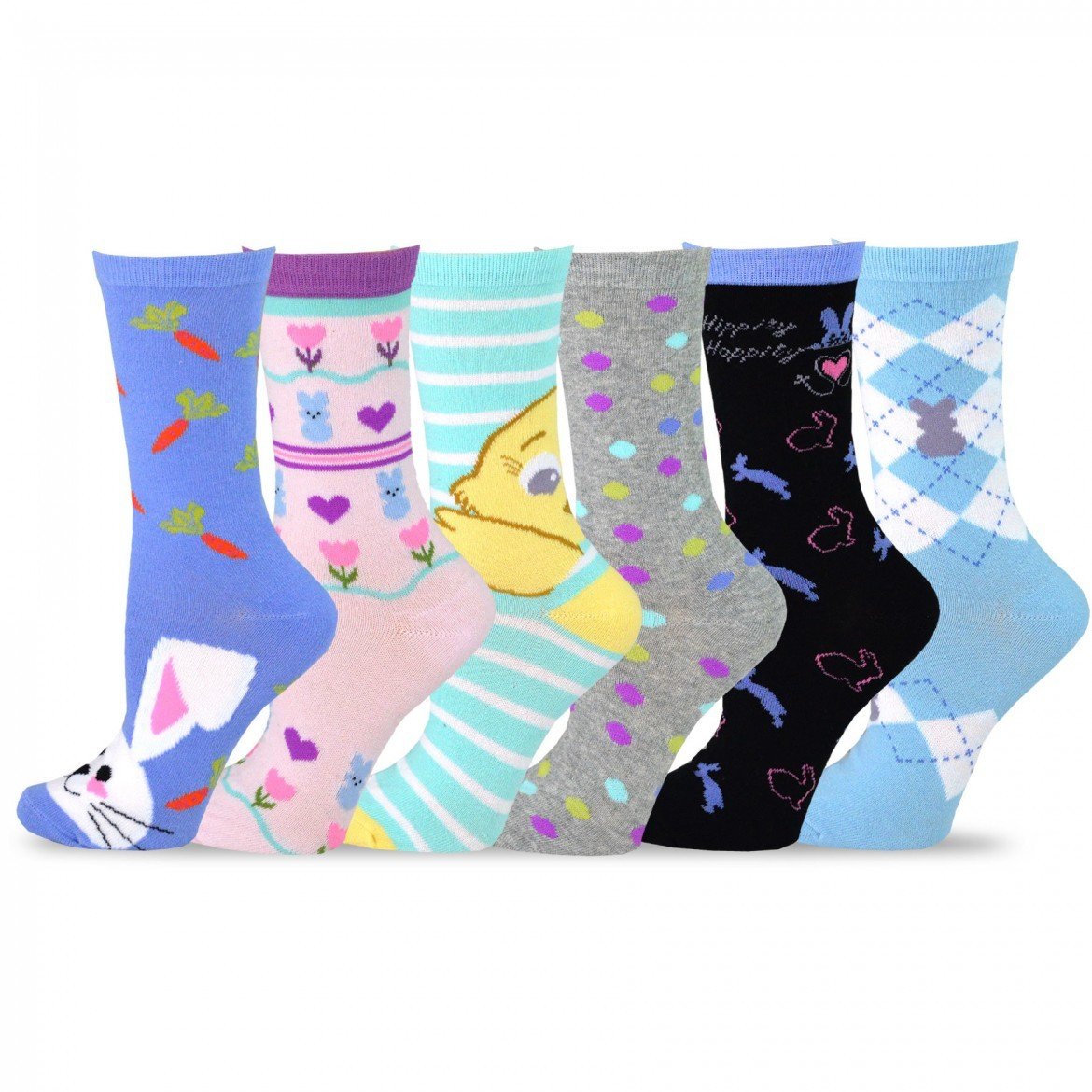 Women's Cute Puns Crew Socks Set