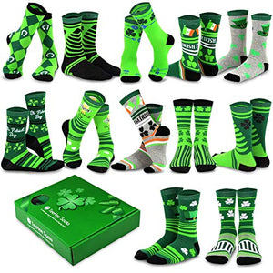 TeeHee Special Holiday 12-Pair Socks with Gift Box for Women's and Men's (S/12226-12G07)