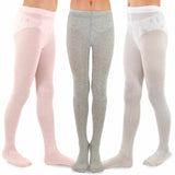 TeeHee Kids Girls Fashion Cotton Tights 3 Pair Pack (Simple) - TeeHee Socks