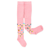 TeeHee Kids Girls Fashion Cotton Tights 3 Pair Pack (Cup Cakes) - TeeHee Socks
