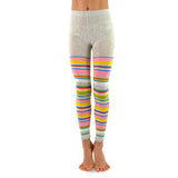 TeeHee Kids Girls Fashion Cotton Footless Tights 3 Pair Pack (Stripe Heart Dot) - TeeHee Socks