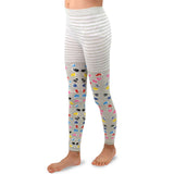 TeeHee Kids Girls Fashion Cotton Footless Tights 3 Pair Pack (Penguin) - TeeHee Socks