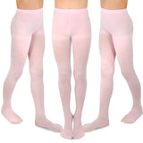 TeeHee Kids Girls Fashion Microfiber Tights 3 Pair Pack (Pink)-BALLET - TeeHee Socks
