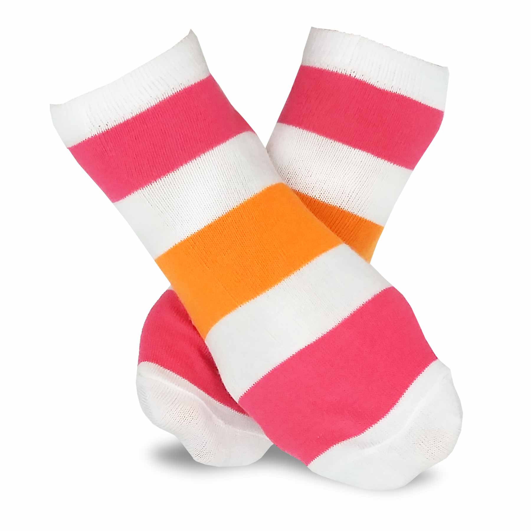 Striped Socks - Red/Neon Orange 