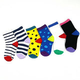 TeeHee Little Girls Cotton Basic Crew Socks 6 Pair Pack (K2039AST)