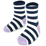 TeeHee Little Girls Cotton Basic Crew Socks 6 Pair Pack (K2039AST)