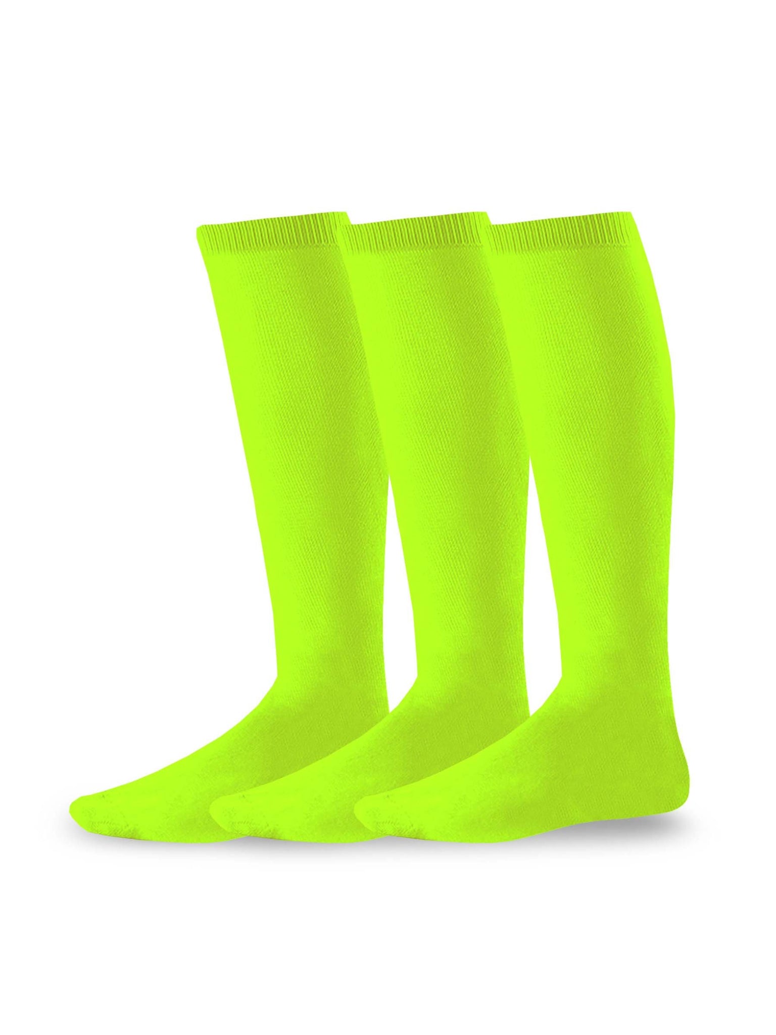 TeeHee Socks Unisex Soccer Acrylic Over The Knee High Neon Green 3-Pac TeeHee Socks Unisex Soccer Acrylic Over The Knee High Neon Green 3-Pac