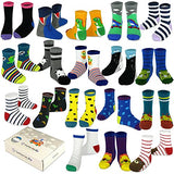 TeeHee Little Boys and Toddler Casual Sports Novelty Cotton Crew Socks 18 Pair Pack Gift Box (K203579C)