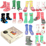 TeeHee Little Girls Cotton Basic Crew Socks 12 Pair Pack (K202527)