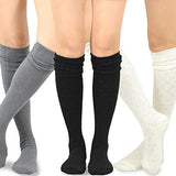 TeeHee Women's Fashion Over the Knee High Socks 3 Pair Combo (Soft Top)