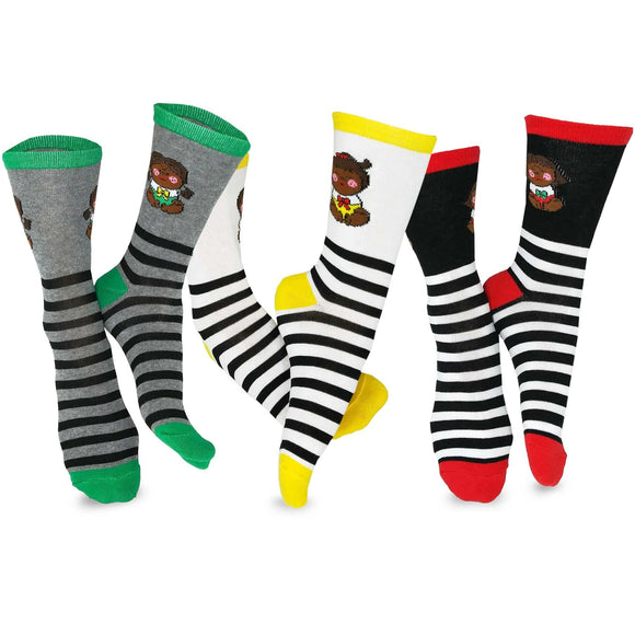 TeeHee Crazy Fun Novelty Casual Crew Socks for Unisex Adult Multipack (N2132FUN)