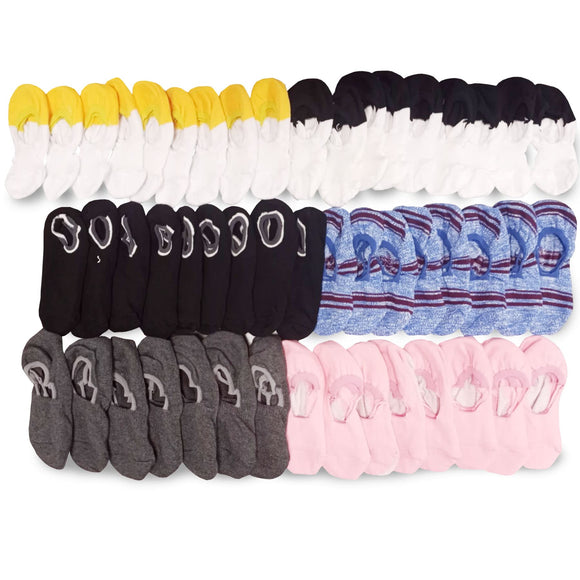 TeeHee Socks 50 Pairs Various Sample Socks Value Pack (V1000LIN)