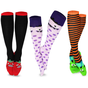 TeeHee Crazy Fun Novelty Knee High Socks for Women Multipack (N2133FUN)
