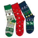 TeeHee Socks Men's Christmas Cotton Crew Assorted 3-Pack (X2002)