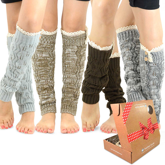 2 Pairs Pile Socks Wool Leg Socks Christmas Leg Warmers Cable Leg Warmers  Ankle Leg Warmers Women Thermal Socks Wool Boots Cover Leg Cover Miss  Autumn