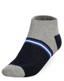 Socksmile Men's Cotton Ankle Socks 3-pack (Stripe) ( M002_3C01_1013)