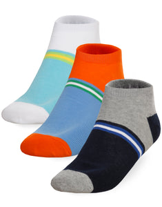 Socksmile Men's Cotton Ankle Socks 3-pack (Stripe) ( M002_3C01_1013)